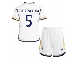 Real Madrid Jude Bellingham #5 Koszulka Podstawowych Dziecięca 2023-24 Krótki Rękaw (+ Krótkie spodenki)